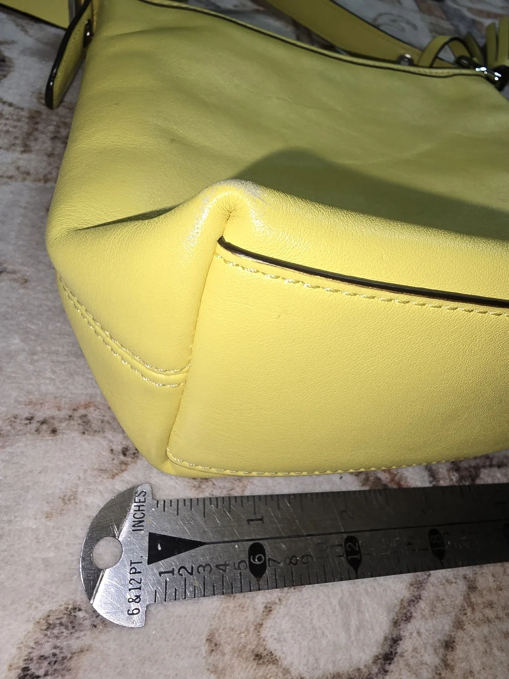 Coach yellow leather